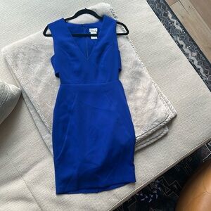 Clove royal blue side cutout dress